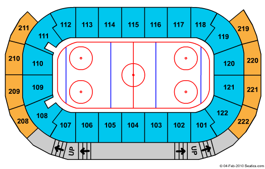 UBC Thunderbird Arena Olympic Hockey Seating Chart